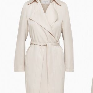 Babaton Pinky Beige Wrap Trench Coat